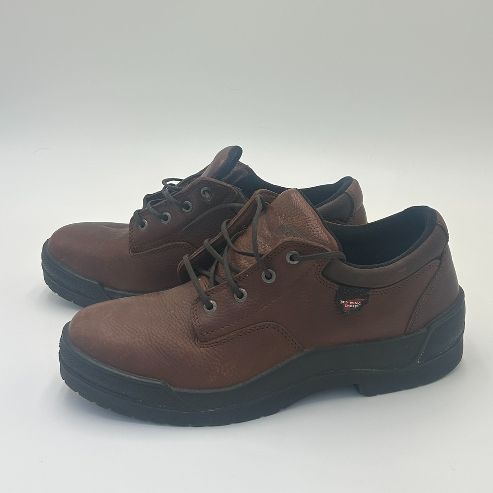 Red Wing 111 Men's Oxford Brown Leather Work Shoes Size 10.5 EH Slip Resistant